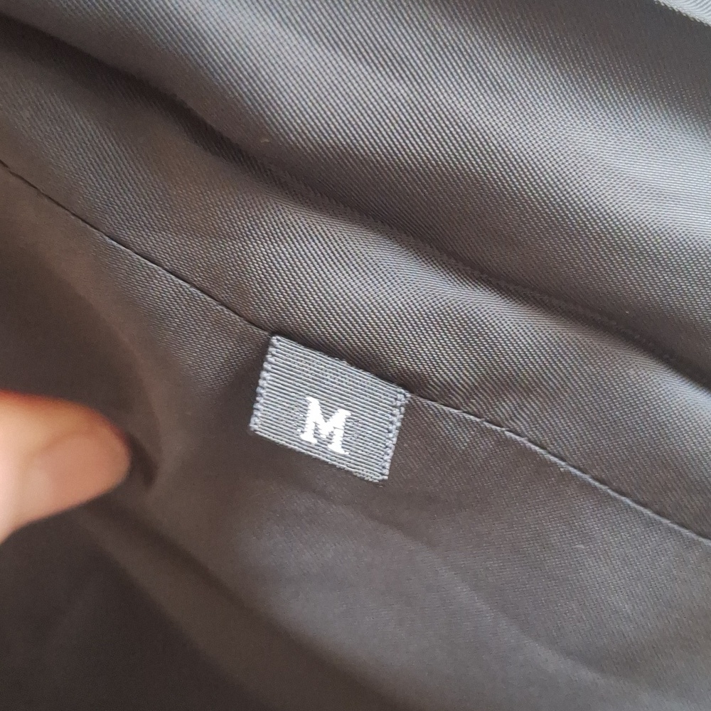 Vintage Harris Tweed Longline Trench Coat Gray Herringbone Handwoven Wool Size M - Picture 12 of 13